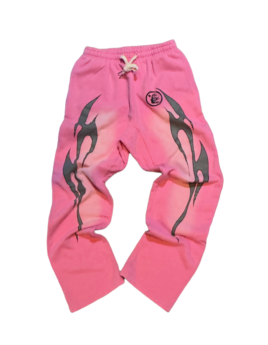 Pink Hellstar Flame Sweatpants